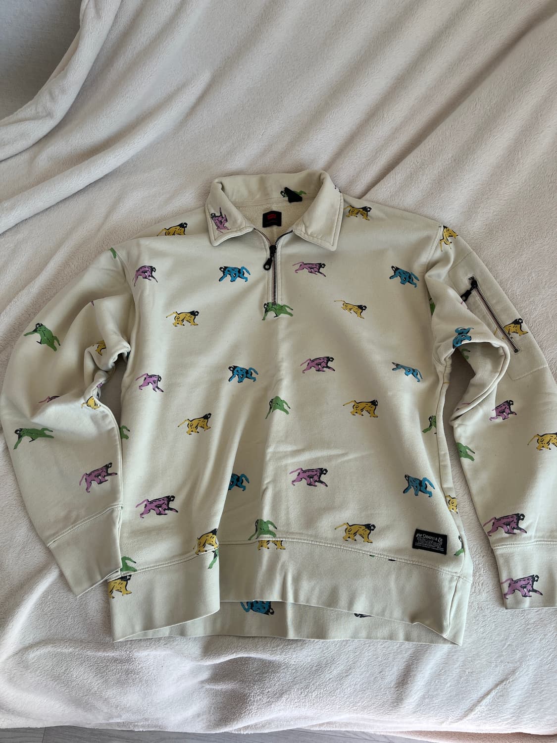 리바이스 패턴 하프집업 M  상품이미지2