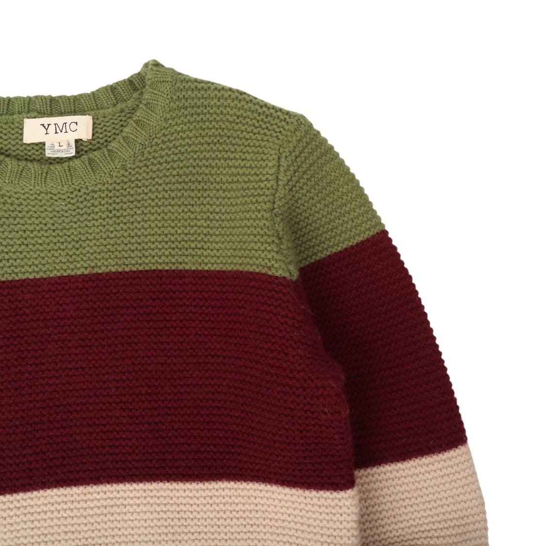 YMC 컬러 스트라이프 울 니트 스웨터 상품이미지3