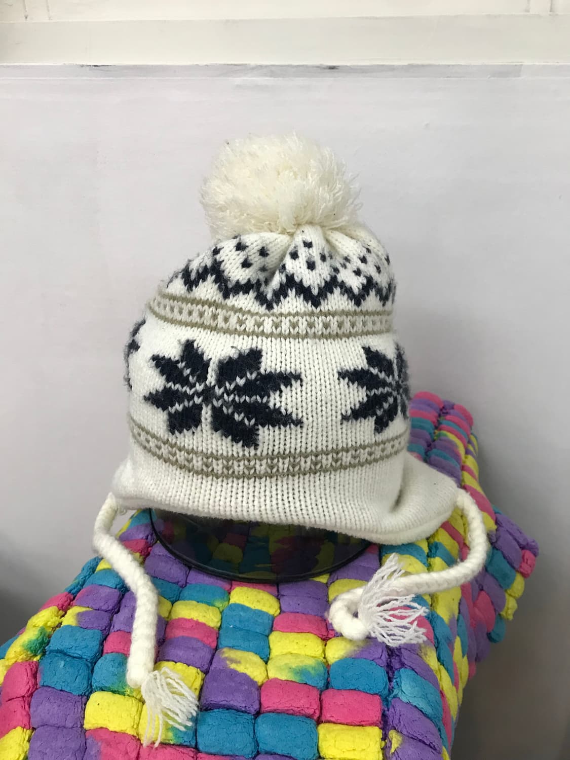 빈티지 에스닉 방울 니트비니  상품이미지3