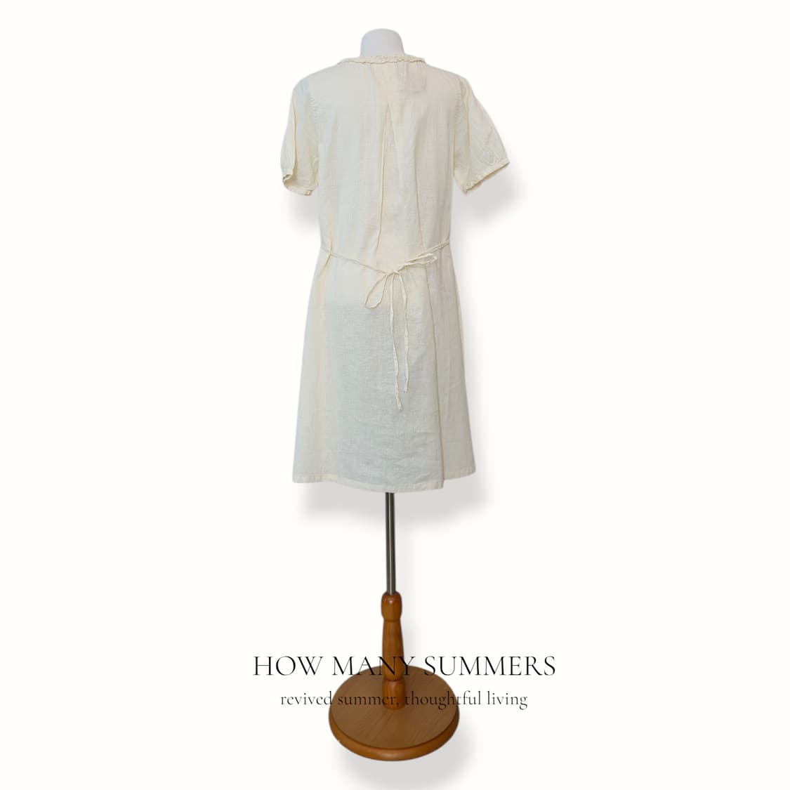 어스뮤직앤에콜로지 린넨 면 원피스 F 아이보리 레이스 핀턱 상품이미지3