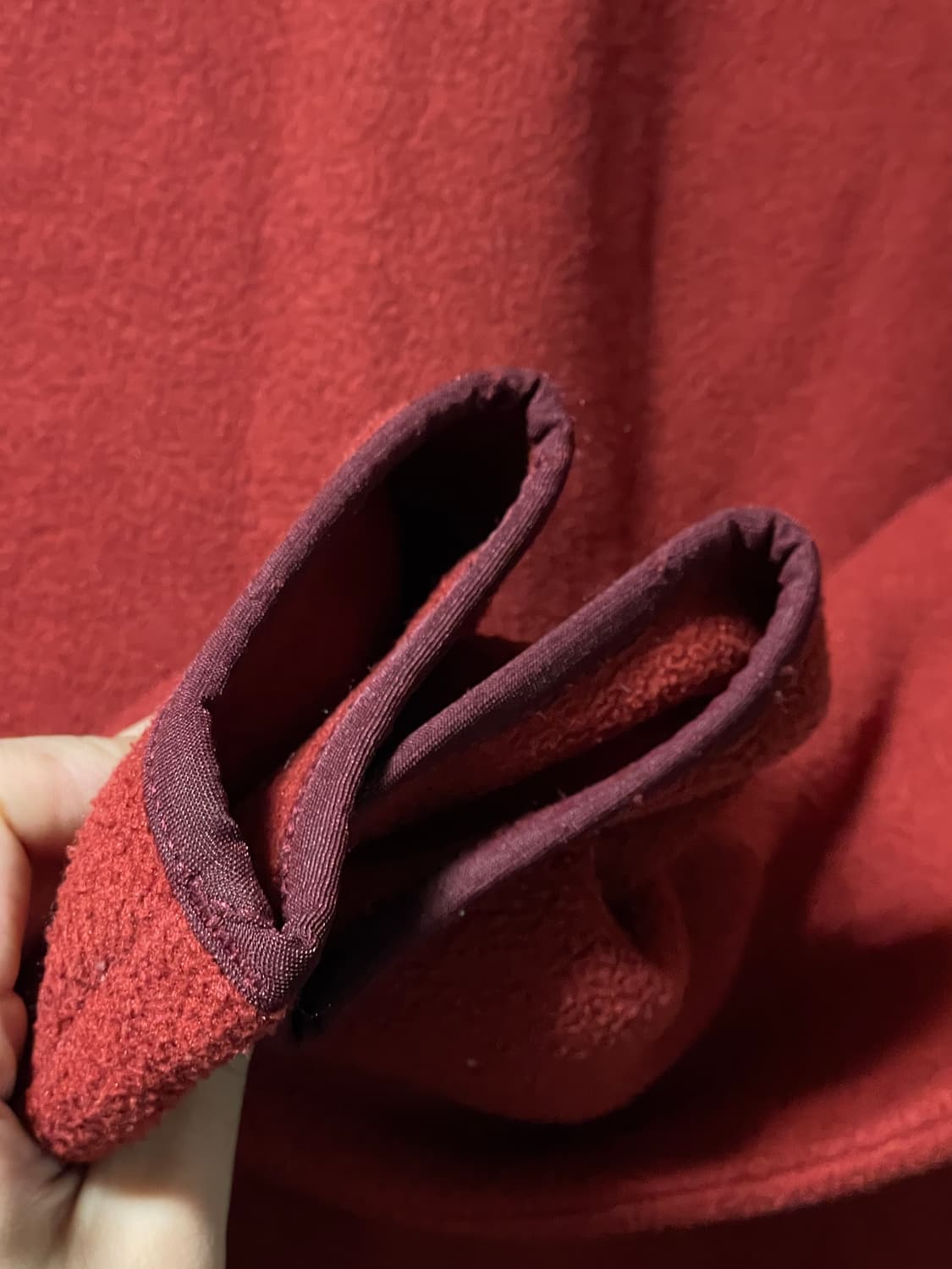 M 90s 파타고니아 신칠라 레드 하프집업 상품이미지8