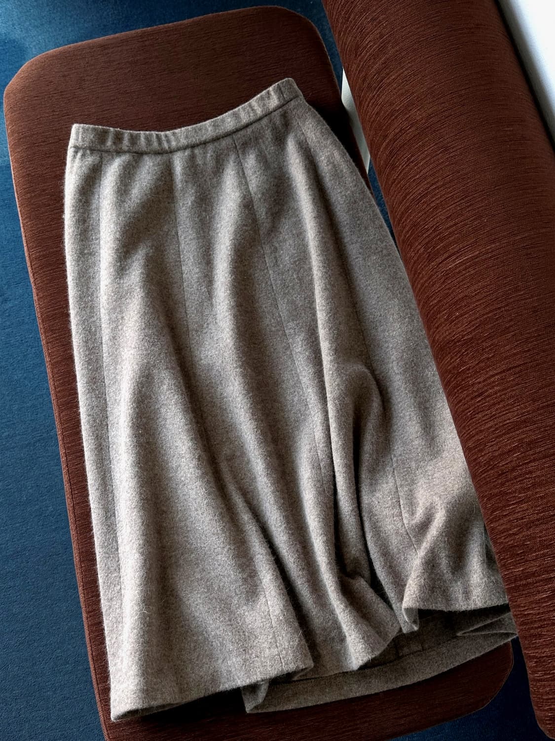 Wool blend felted fabric loose skirt 상품이미지9