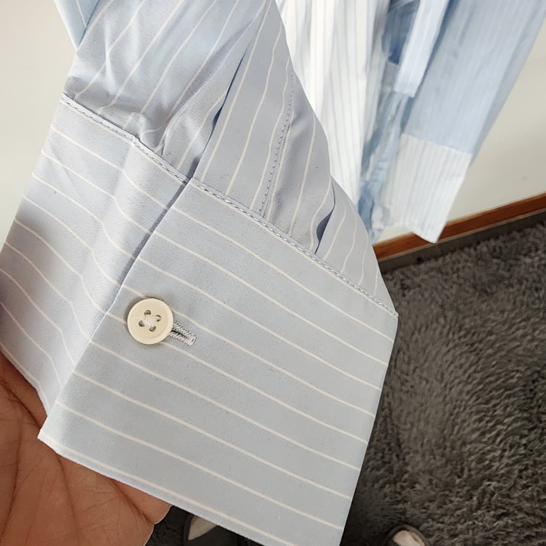 코스 스트라이프 랩 스타일 롱 원피스 상품이미지4