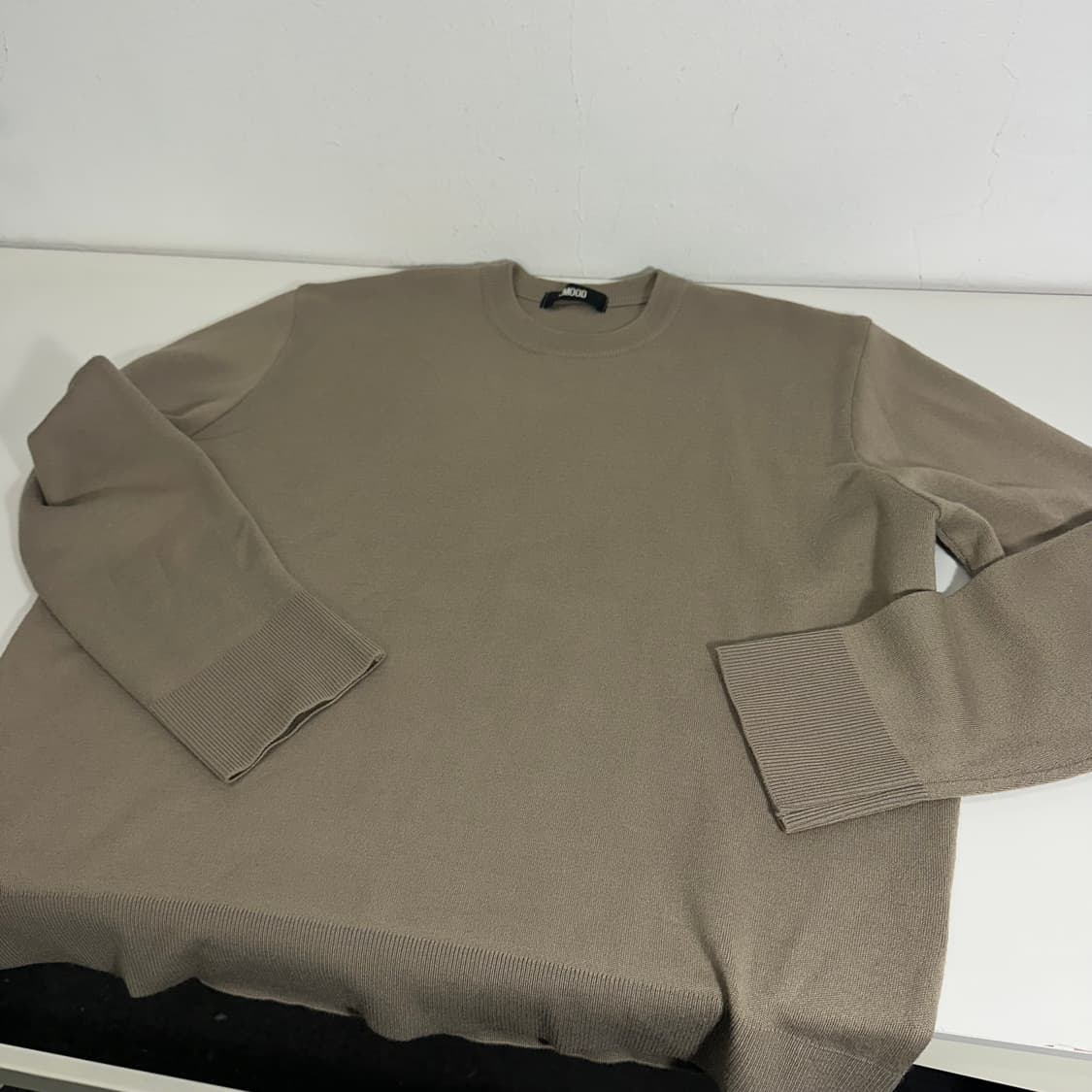 L 엘무드 베이지 루즈오버핏 라운드니트 상품이미지3