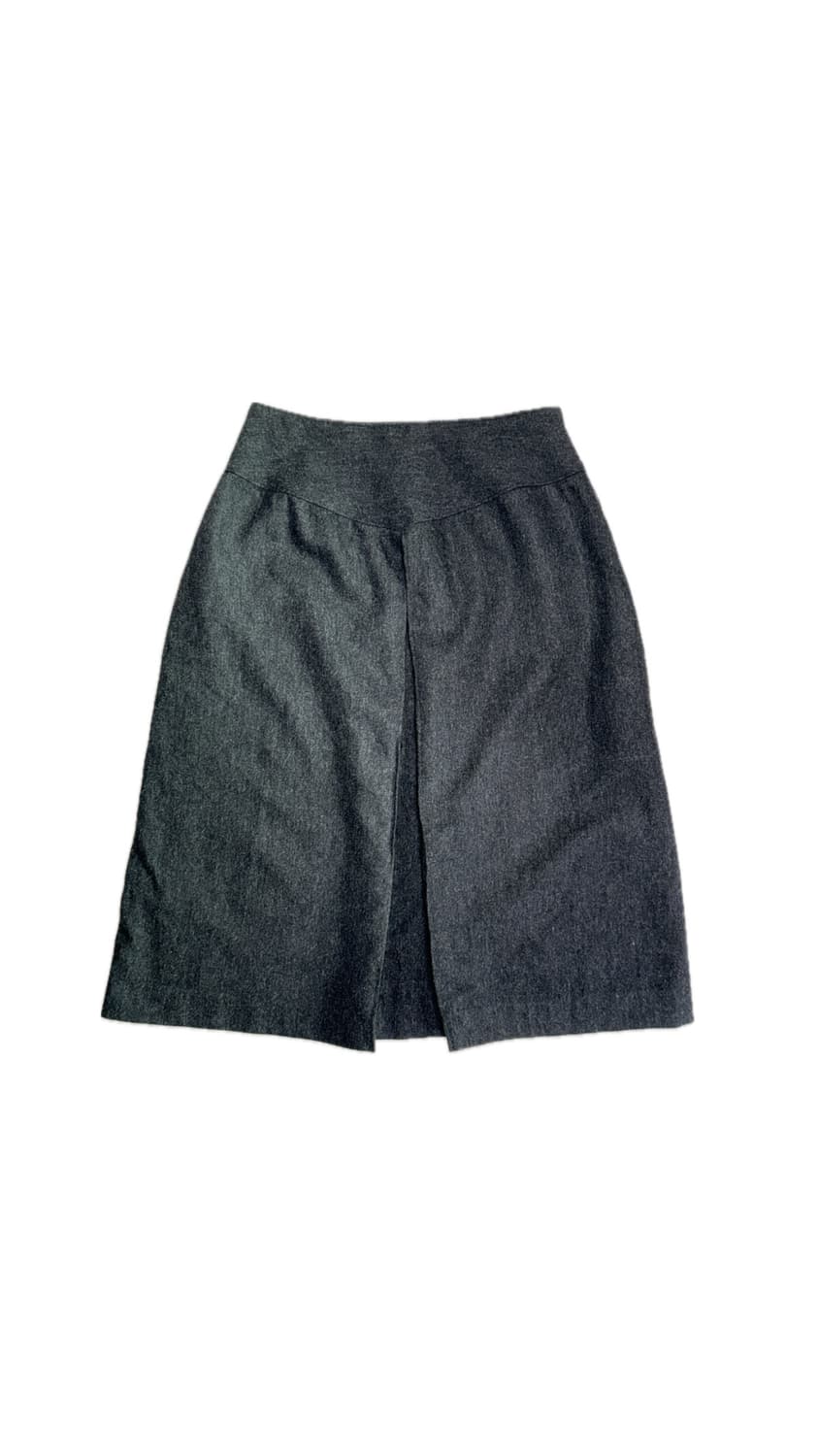 차콜 게더 스커트 상품이미지1