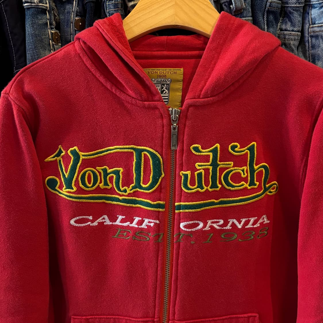 본더치 레드 후드집업 상품이미지3