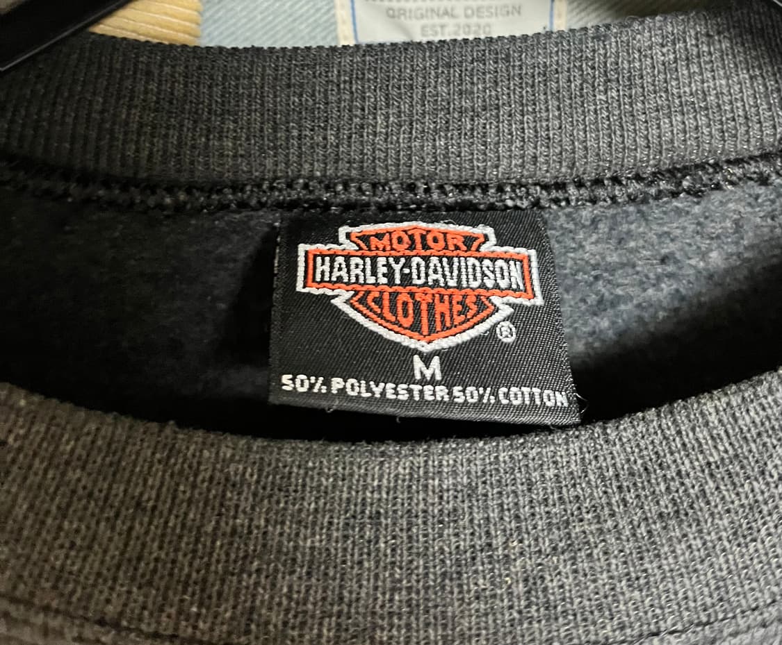 (칸예 착용) 1993 할리데이비슨 og 크롬스윗크롬 스웻 M 판매 상품이미지4