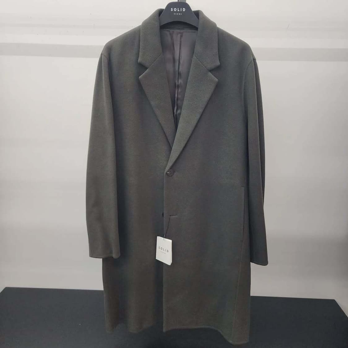 솔리드옴므 23fw 다크그레이 캐시미어 핸드메이드 코트 48사이즈 상품이미지6