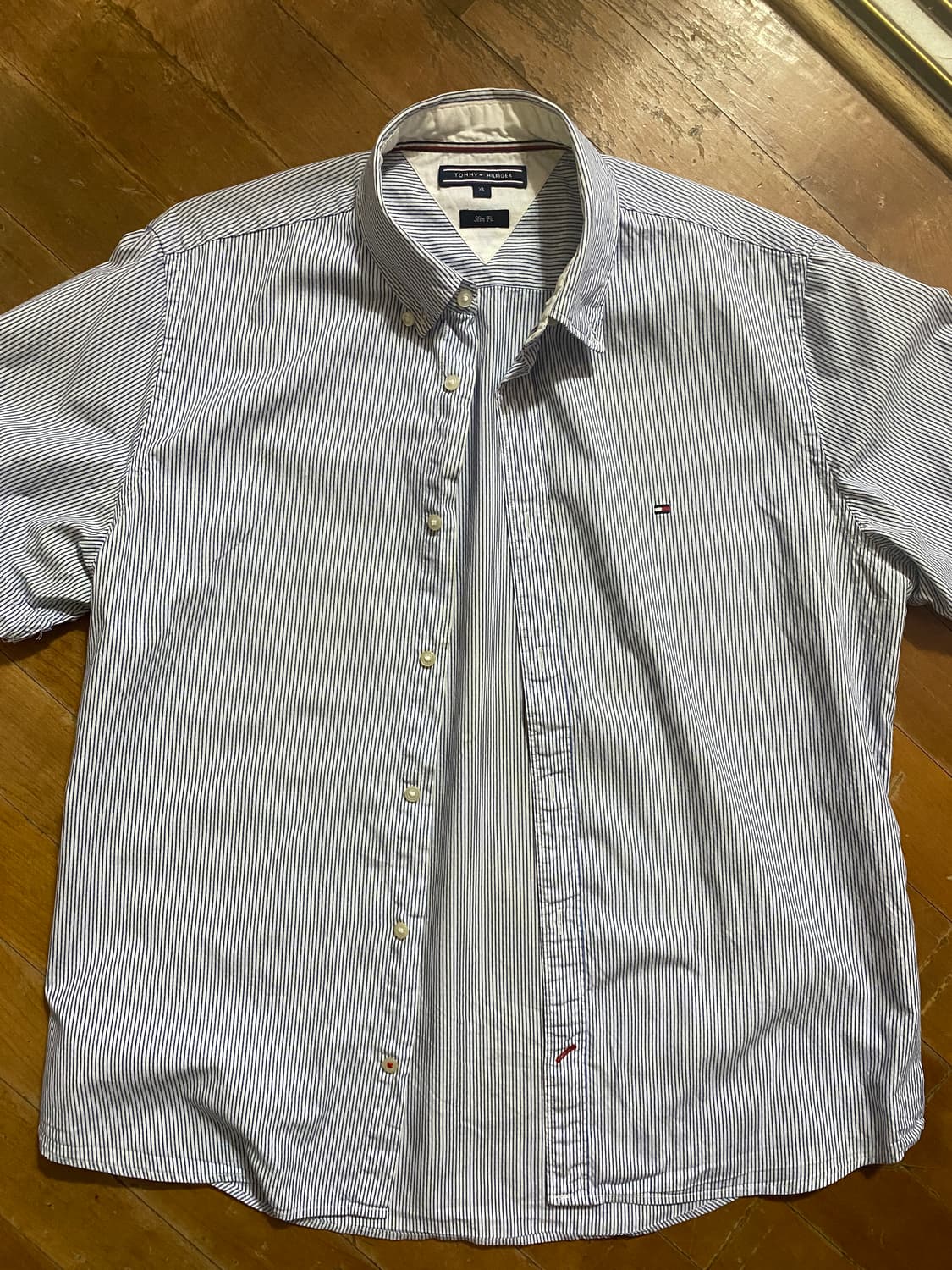 타미힐피거 스트라이프 반팔 셔츠 XL (105) 상품이미지1