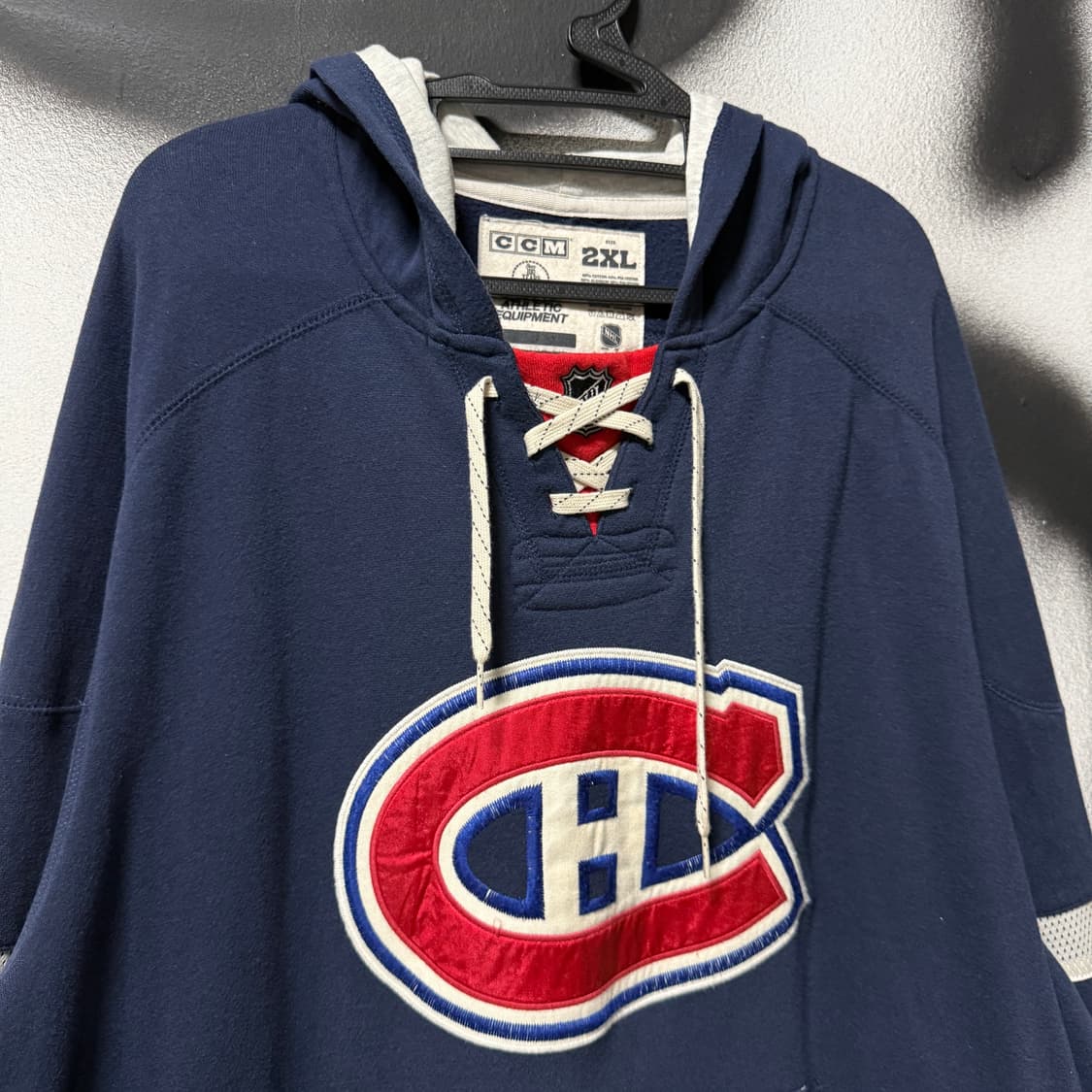 CCM x NHL 빅사이즈 100주년 기념 하키 매쉬 디테일 후디 상품이미지3