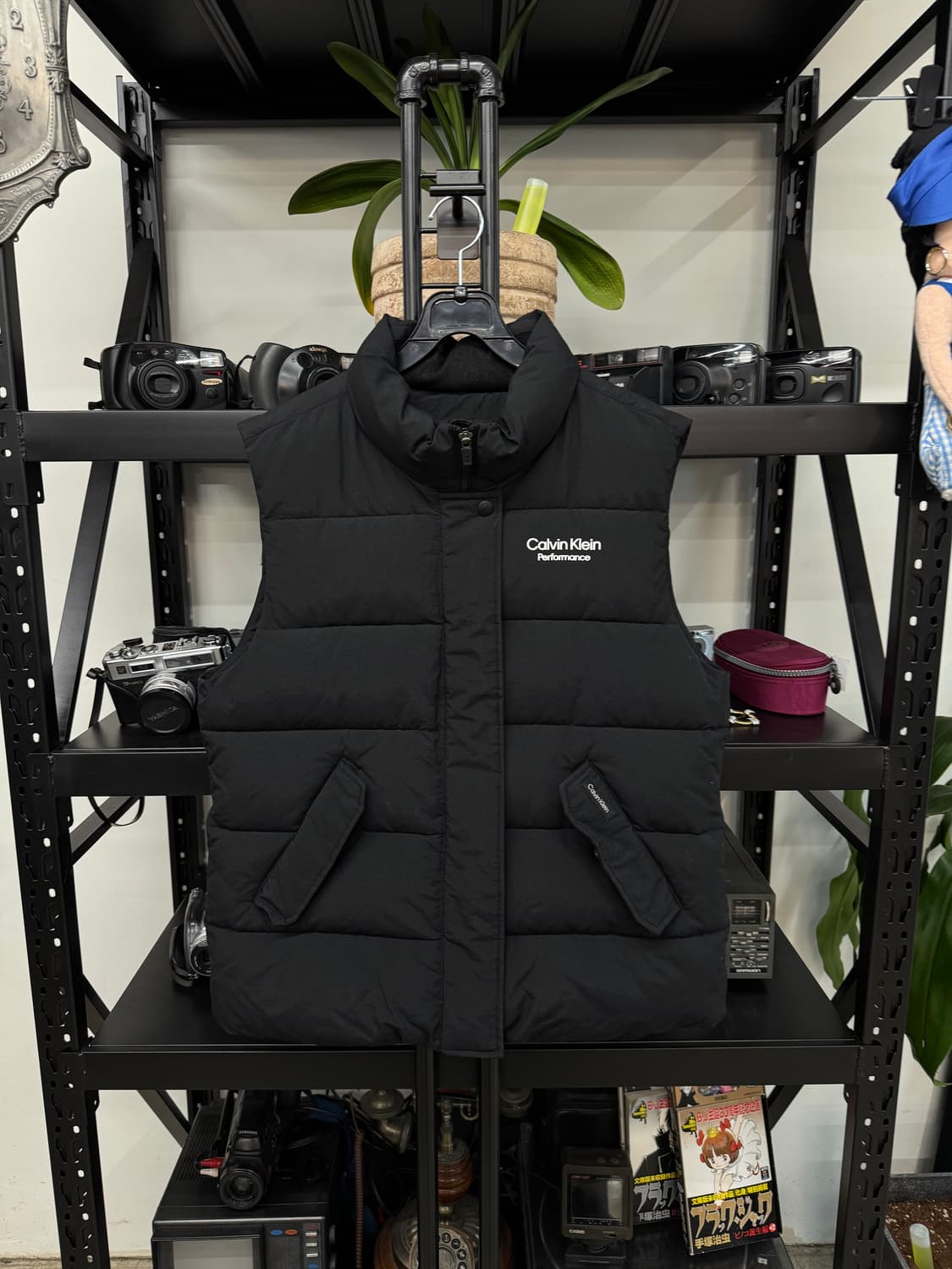 L 캘빈클라인 퍼포먼스 패딩 조끼 블랙 상품이미지1