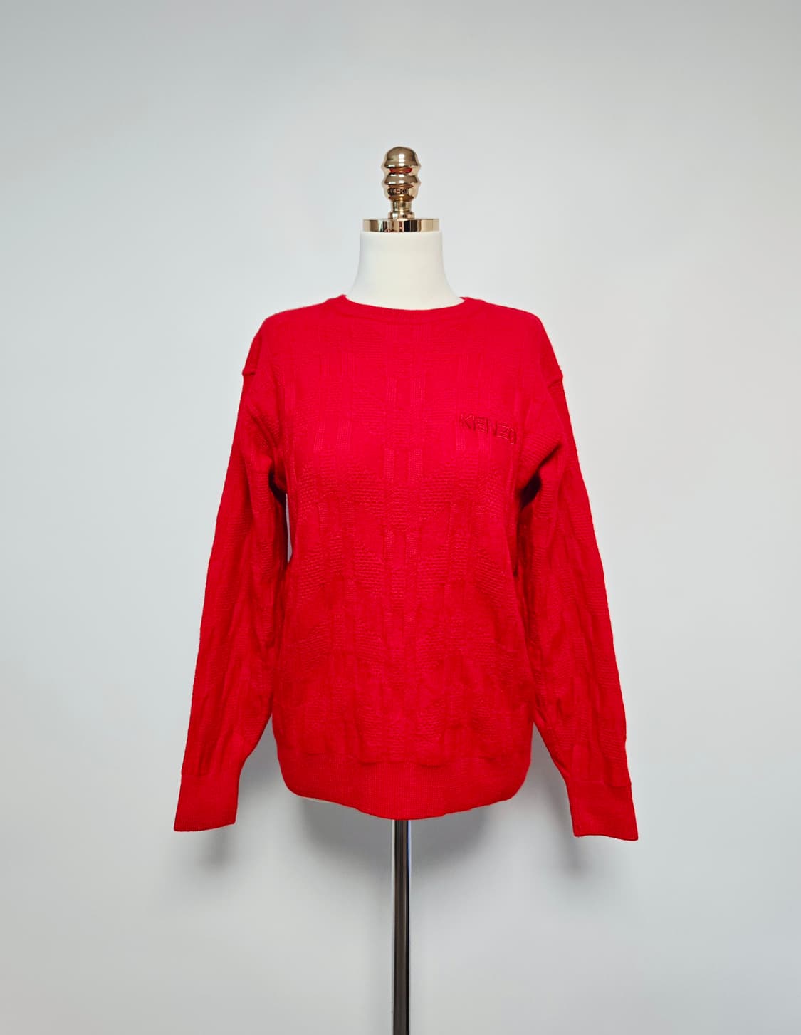 겐조 골프 울100 레드 니트 상품이미지1