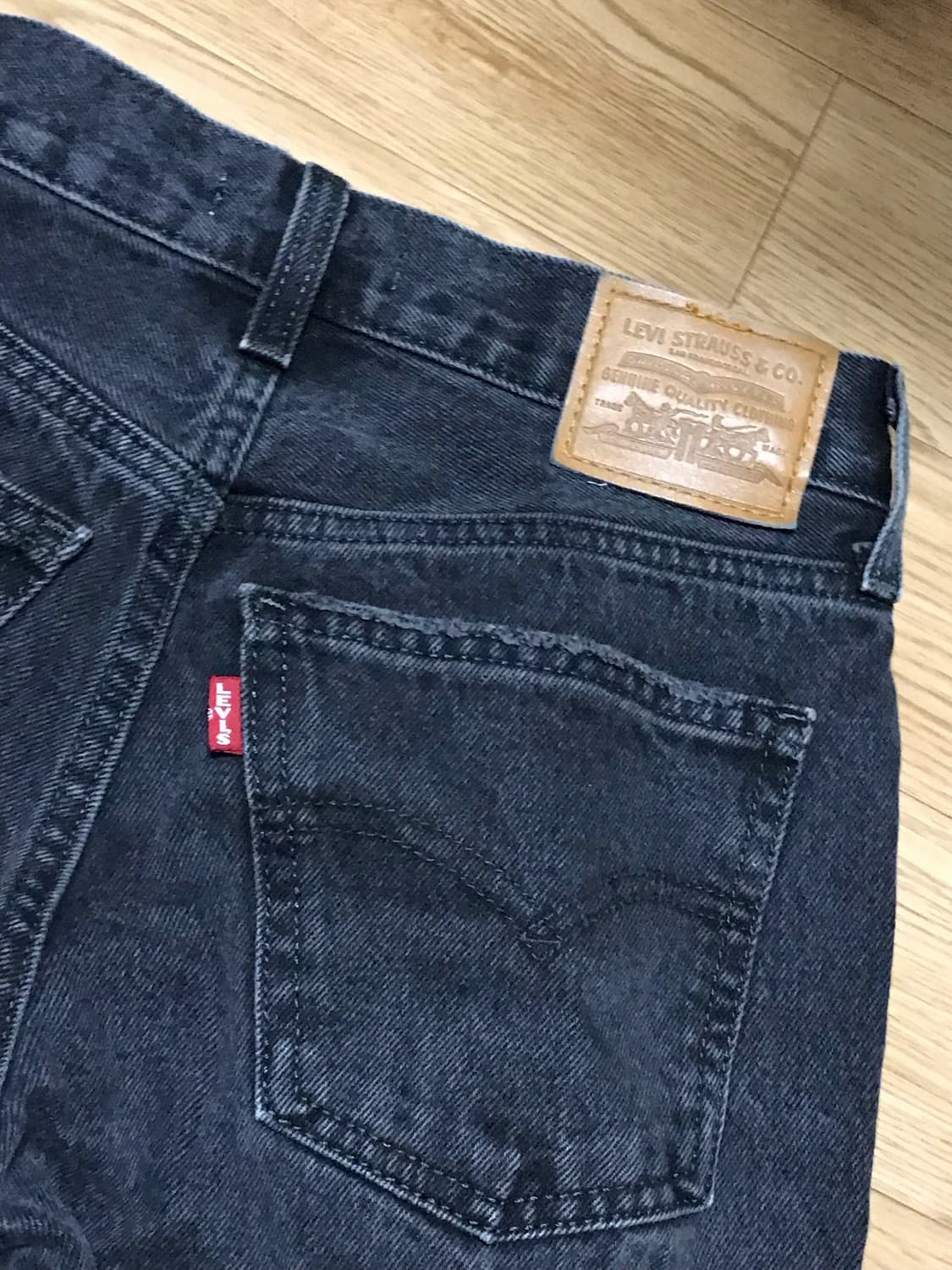 리바이스 미디 앵클 부츠컷 흑청 상품이미지2