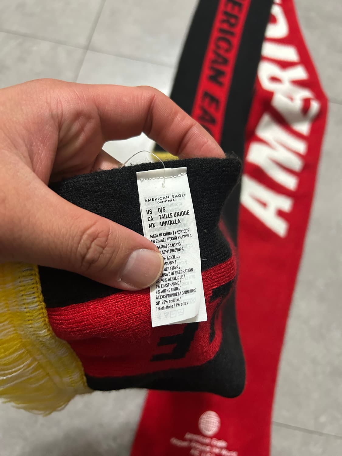 아메리칸이글 USA 로고스펠아웃 빈티지 머플러  상품이미지6