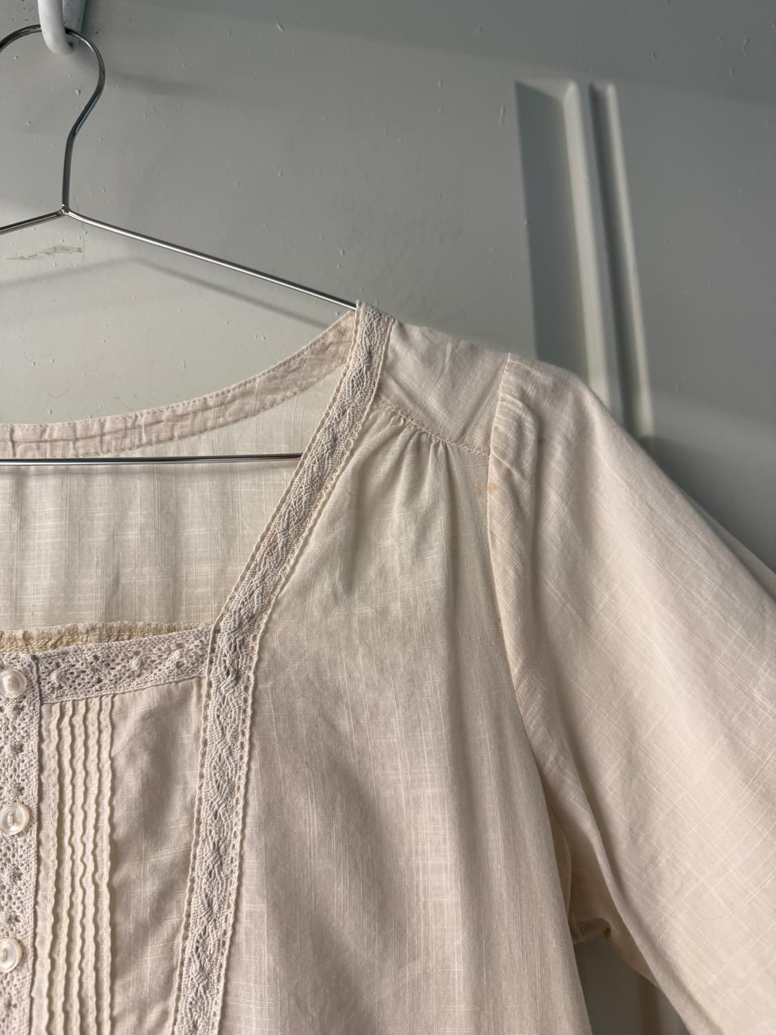 일본빈티지 모리 레이스 블라우스 원피스 상품이미지8