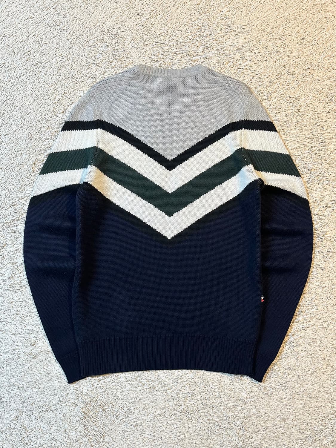 라코스테 LACOSTE 라운드넥 배색 코튼 니트 상품이미지4