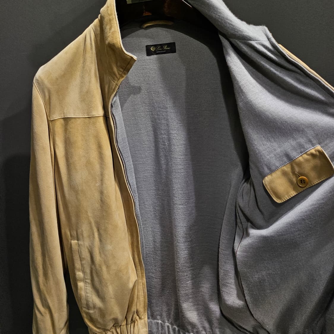 로로피아나 키드스킨 스웨이드 집업 자켓 상품이미지5