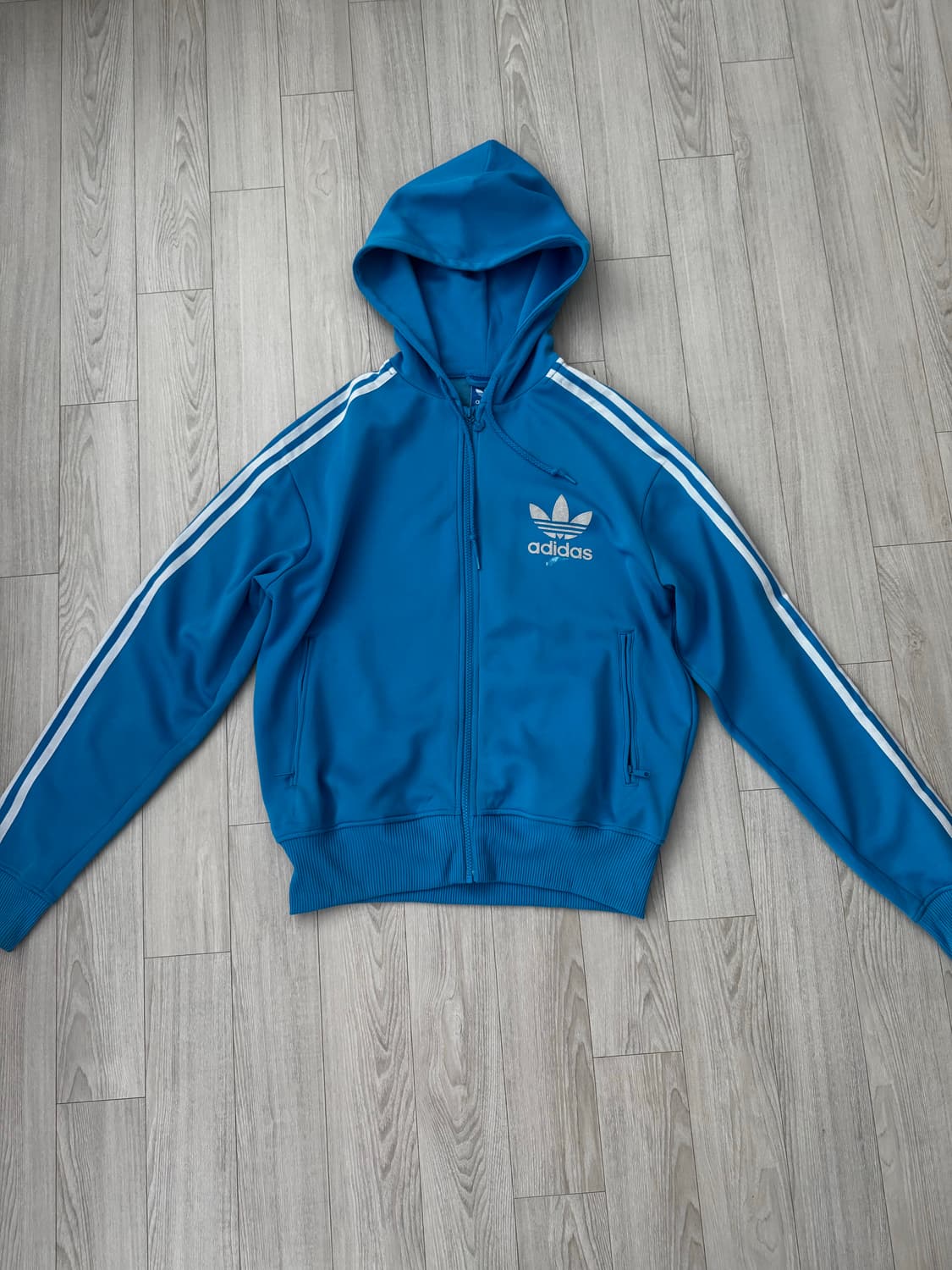 빈티지 아디다스 파이어버드 저지 후드 집업 상품이미지1