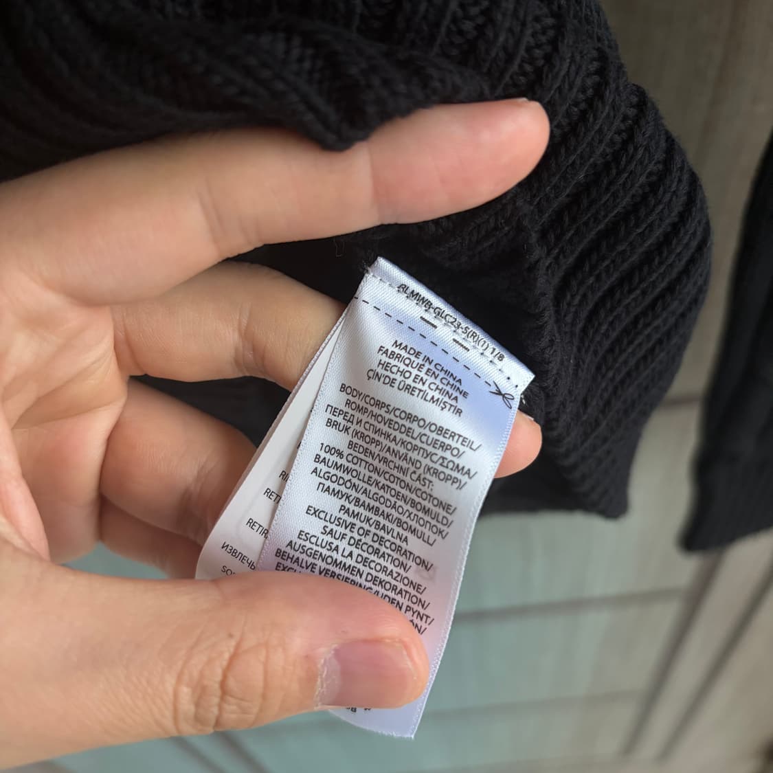 새상품(S)폴로 랄프로렌 자수로고 케이블 니트 블랙 상품이미지4