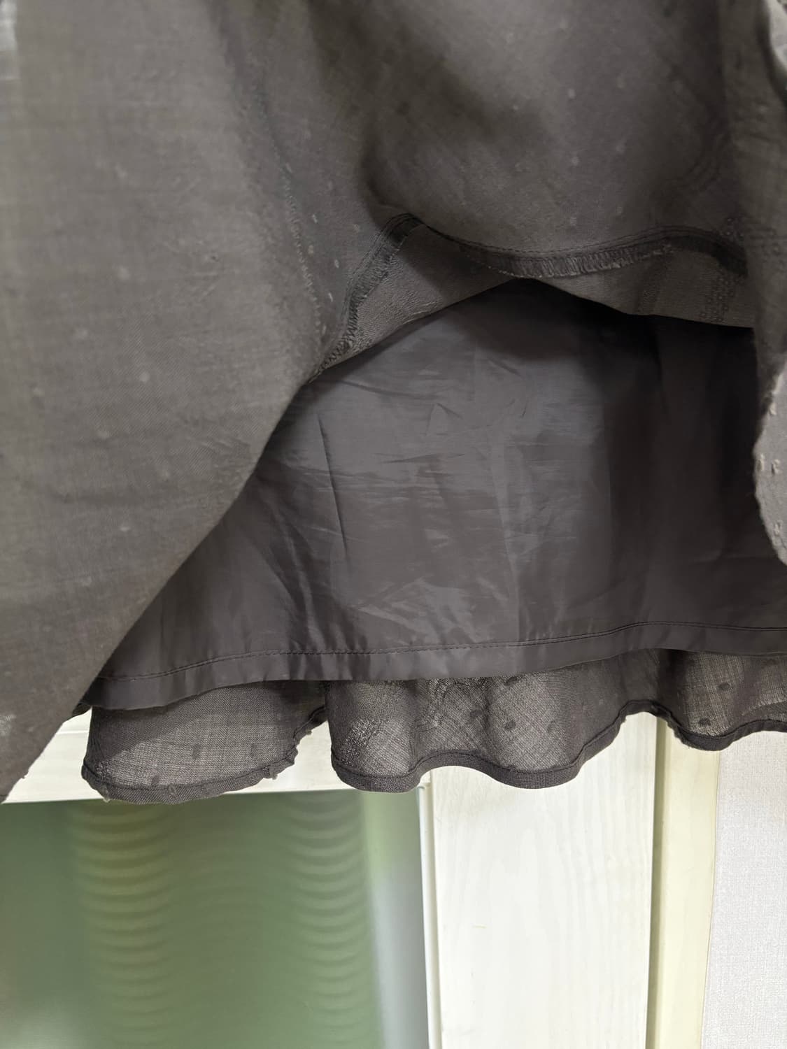 브라운 도트 미디 스커트 상품이미지4