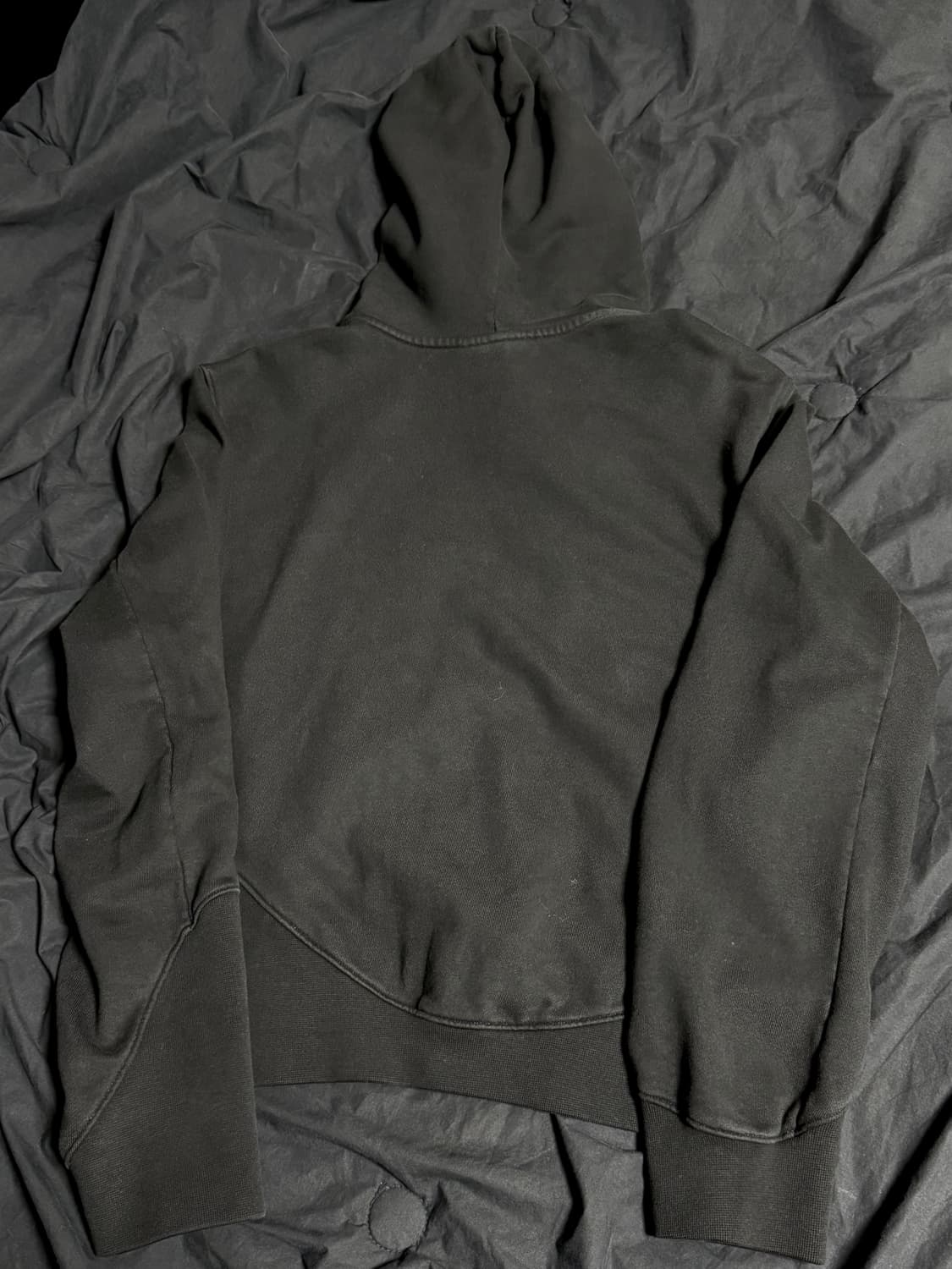 EE GARMENT DYED WAVE HOODED BLACK S 상품이미지5