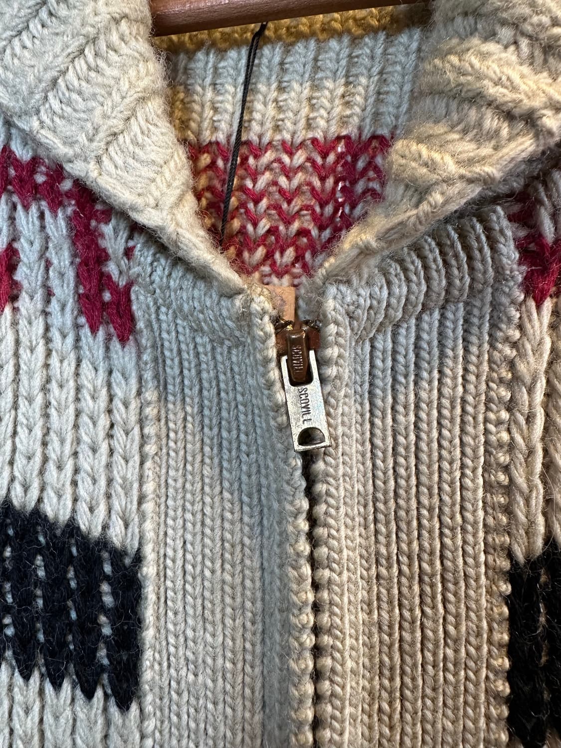 캐나다 헤비 울 코위찬 스웨터 가디건 상품이미지5