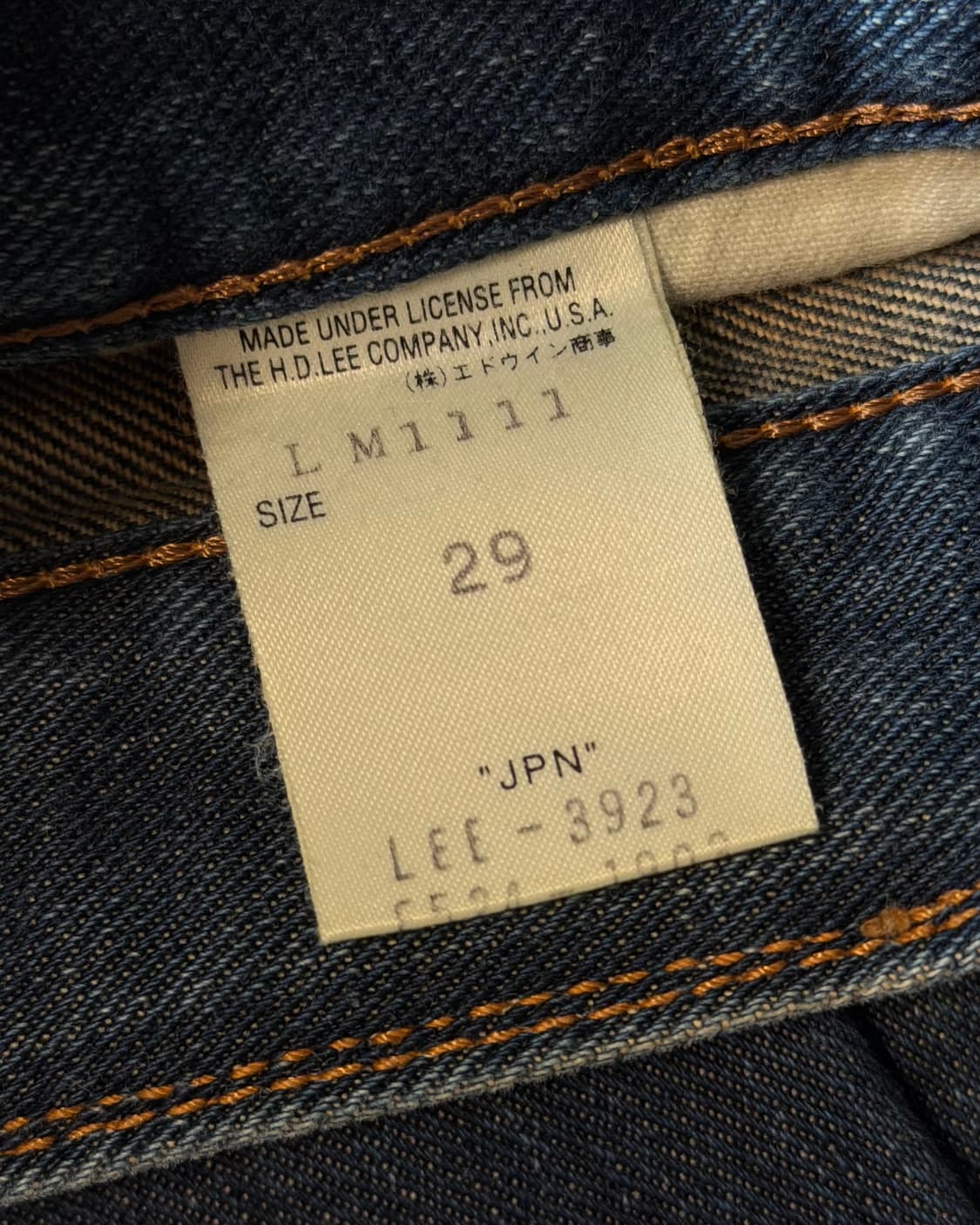 Lee 리 빈티지 워싱 데님팬츠 [0-182] 상품이미지7