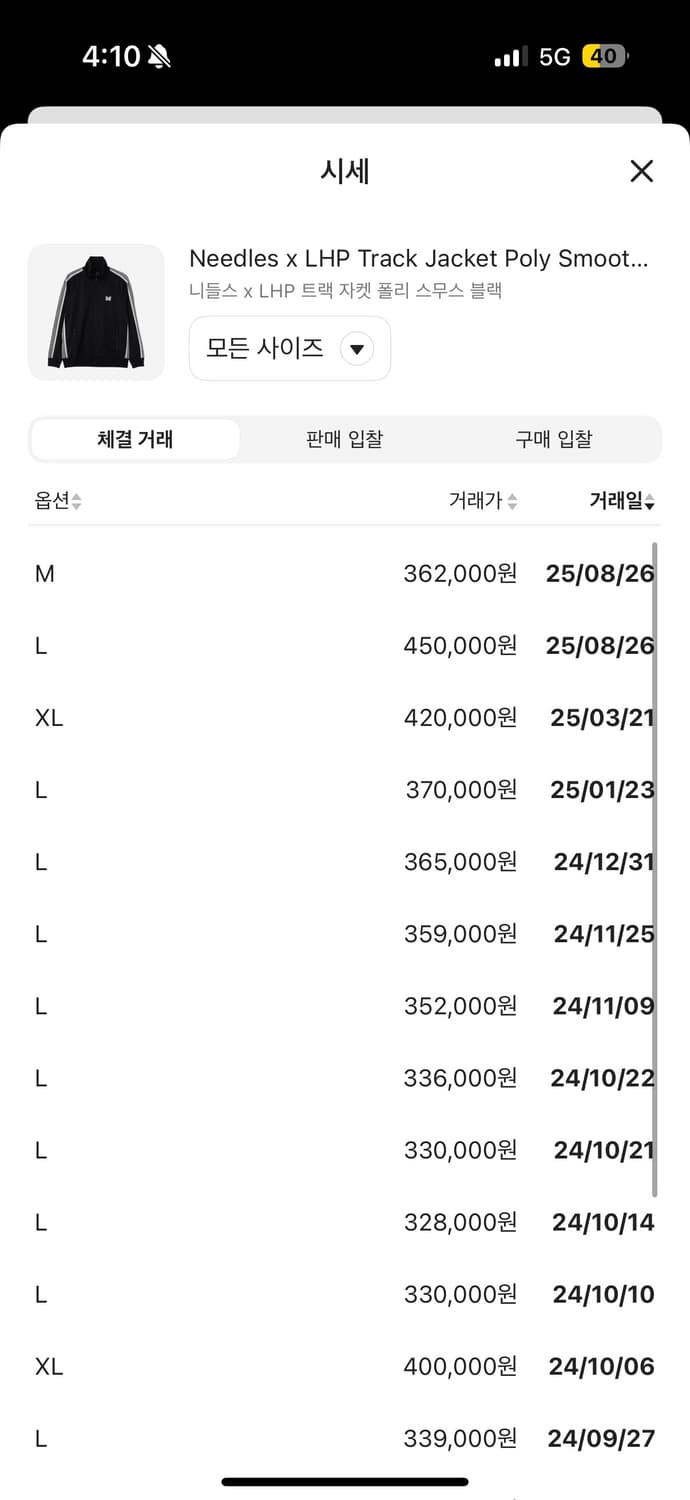 [새상품급] 니들스 LHP 트랙자켓 폴리스무스 블랙 M 상품이미지4