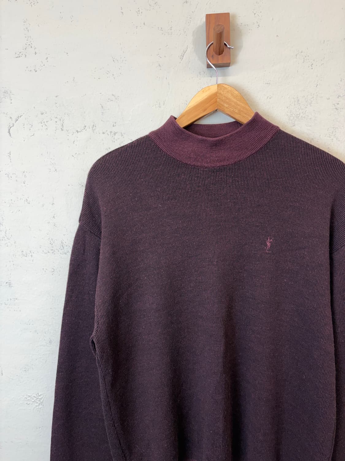 ysl 입생로랑 90s 빈티지 반폴라 울 니트 상품이미지4