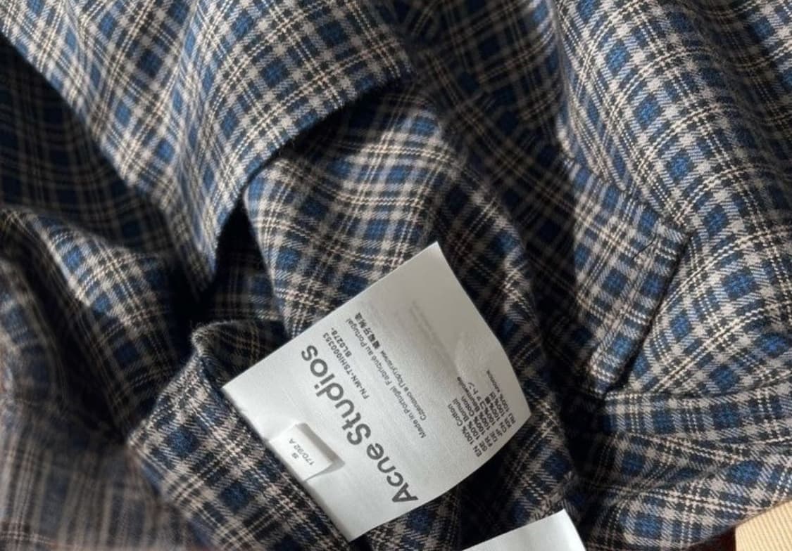 아크네 스튜디오 체크 버튼업 셔츠 상품이미지5