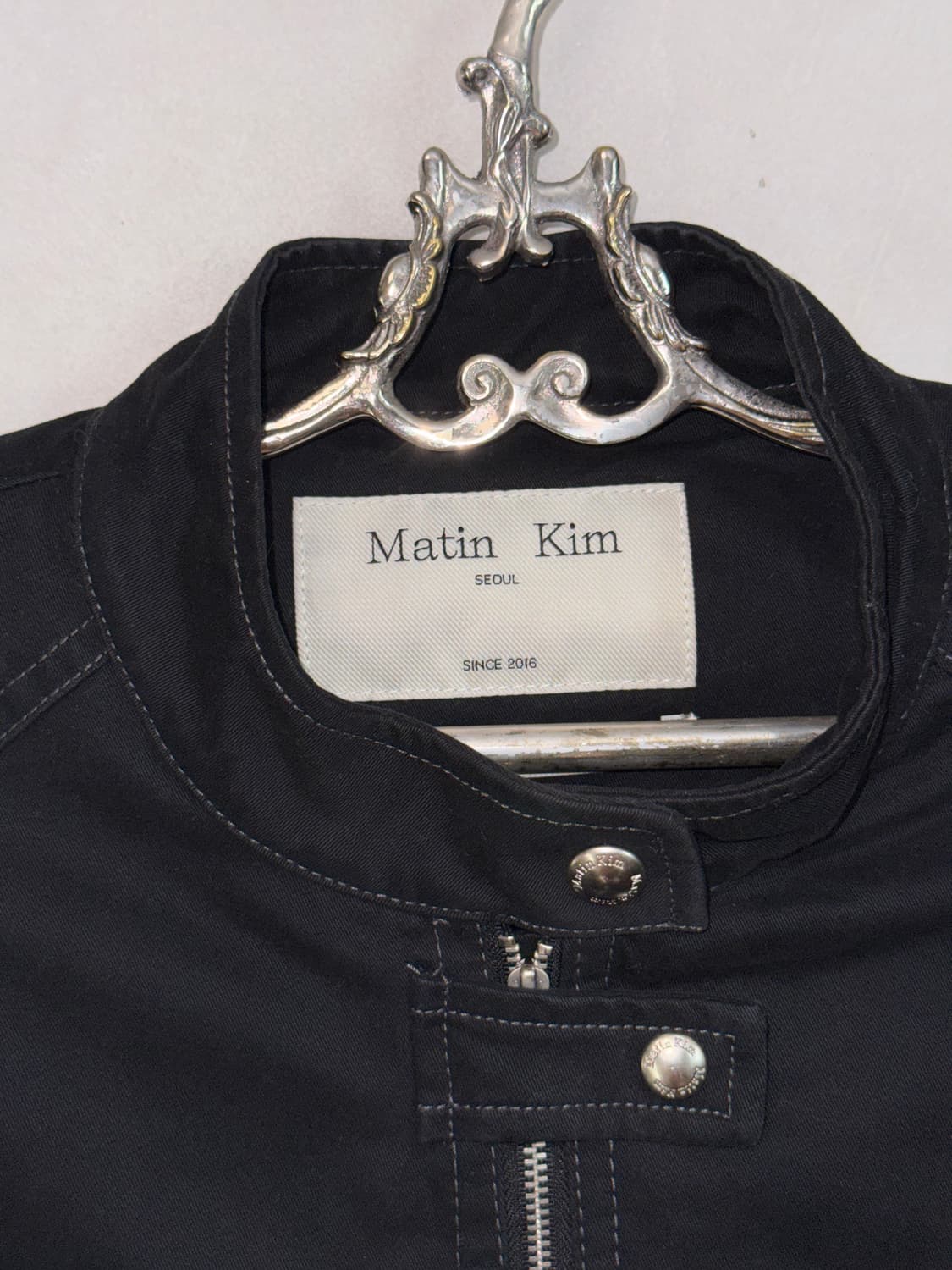 Matin Kim Cotton Biker Jumper Black 상품이미지5