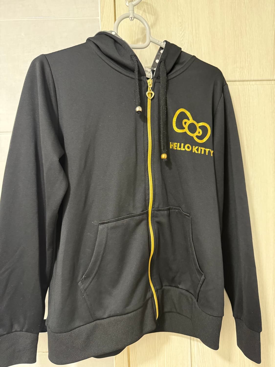 M / 헬로키티 골드 도트 후드집업 상품이미지2