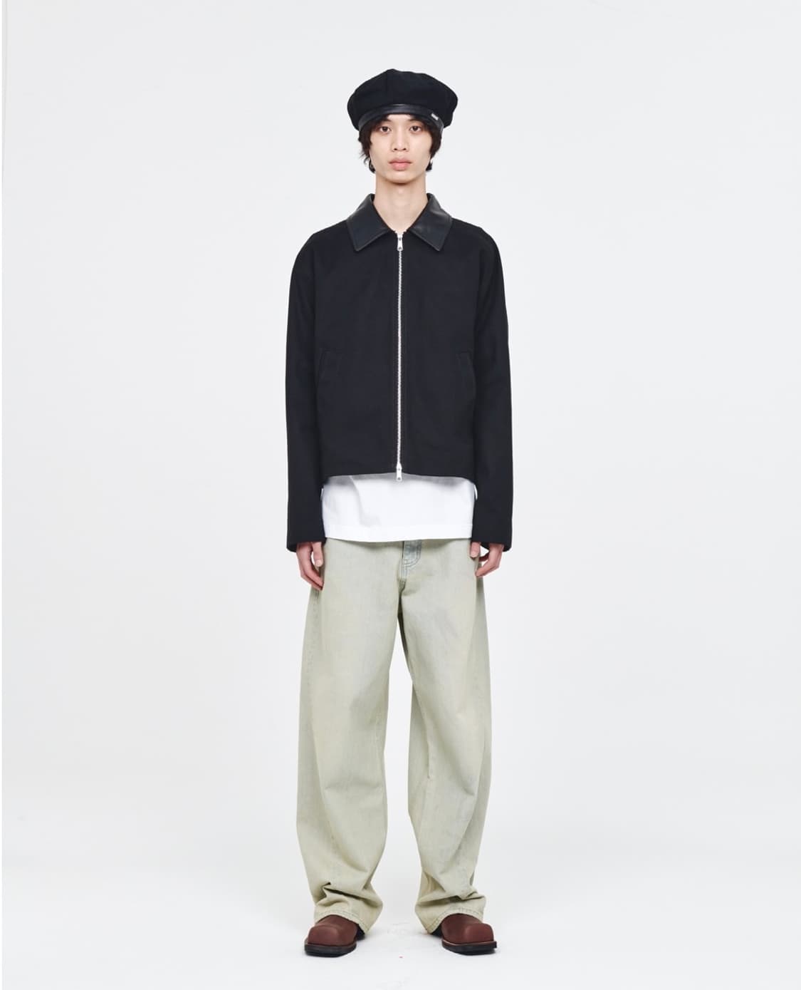 애프터프레이 램스킨카라 코튼 블루종 M 상품이미지2