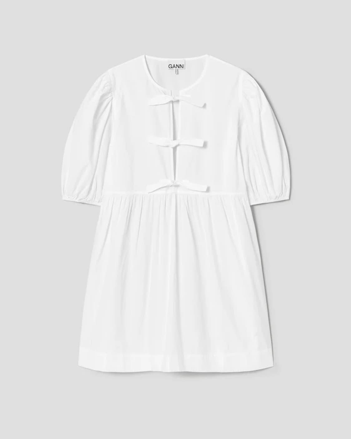 가니 Cotton Poplin Tie String Mini Dress 상품이미지1