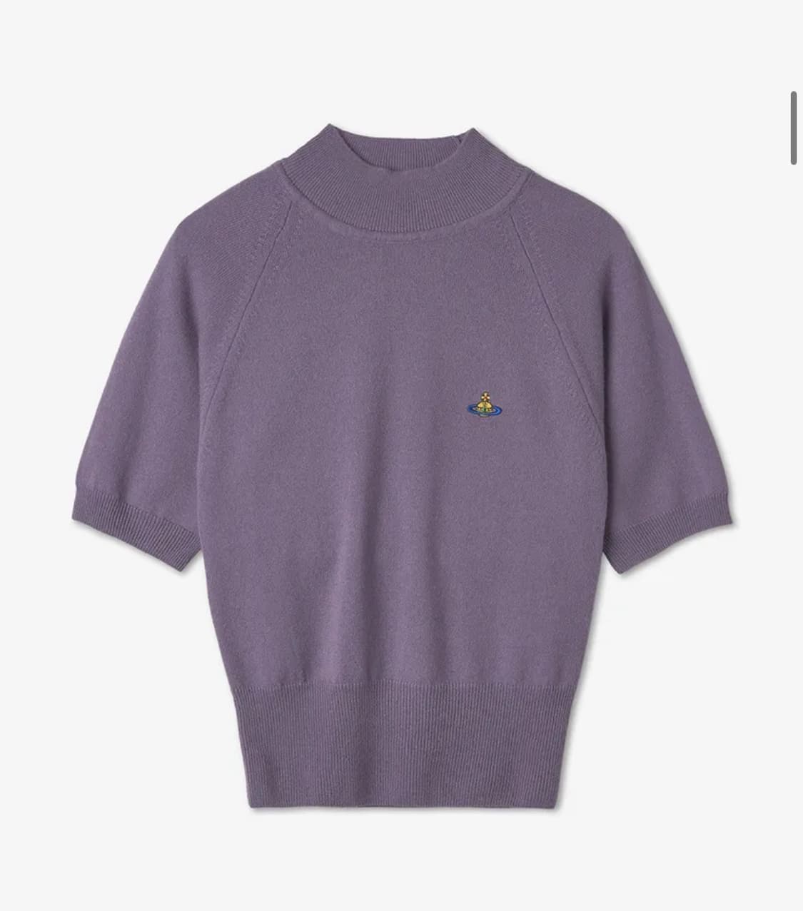 비비안웨스트우드 베아 캐시미어 반팔 터틀넥 니트 XS 라벤더 퍼플 상품이미지1