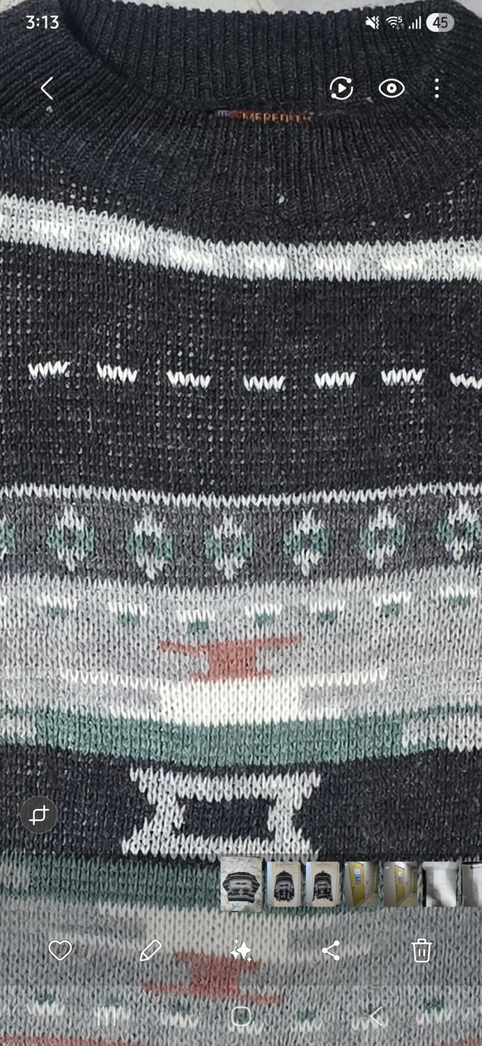 Meredith 패턴 스웨터 빈티지 2XL 상품이미지4