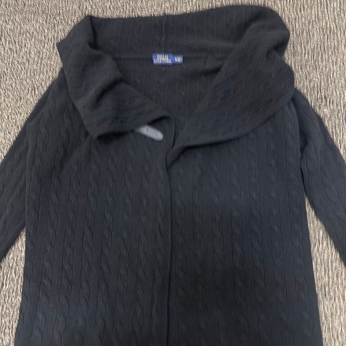 POLO 폴로 랄프로렌 여성 케이블 니트 가디건 블랙 M 상품이미지2