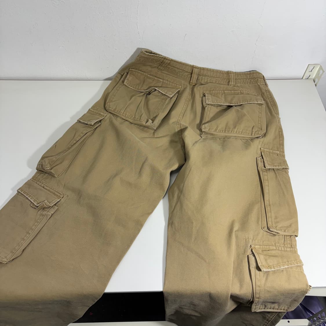 M VTG 베이지 와이드 멀티포켓 카고팬츠 상품이미지3