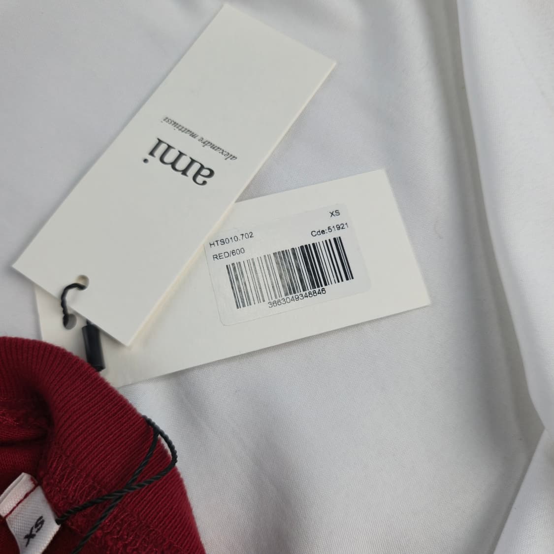 AMI 아미 파리스 레드 반팔 티셔츠 [BCFS8446_1397] 상품이미지6