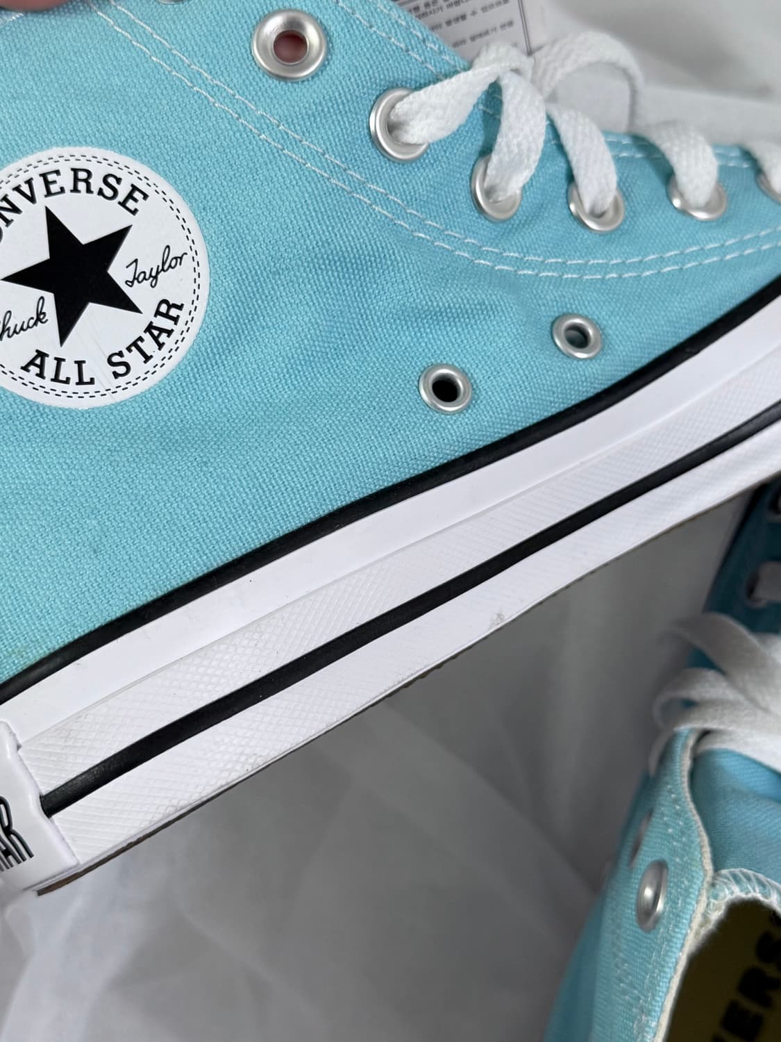 (225사이즈)컨버스 척 테일러 올스타 하이 블루 게이즈 170799C 상품이미지6