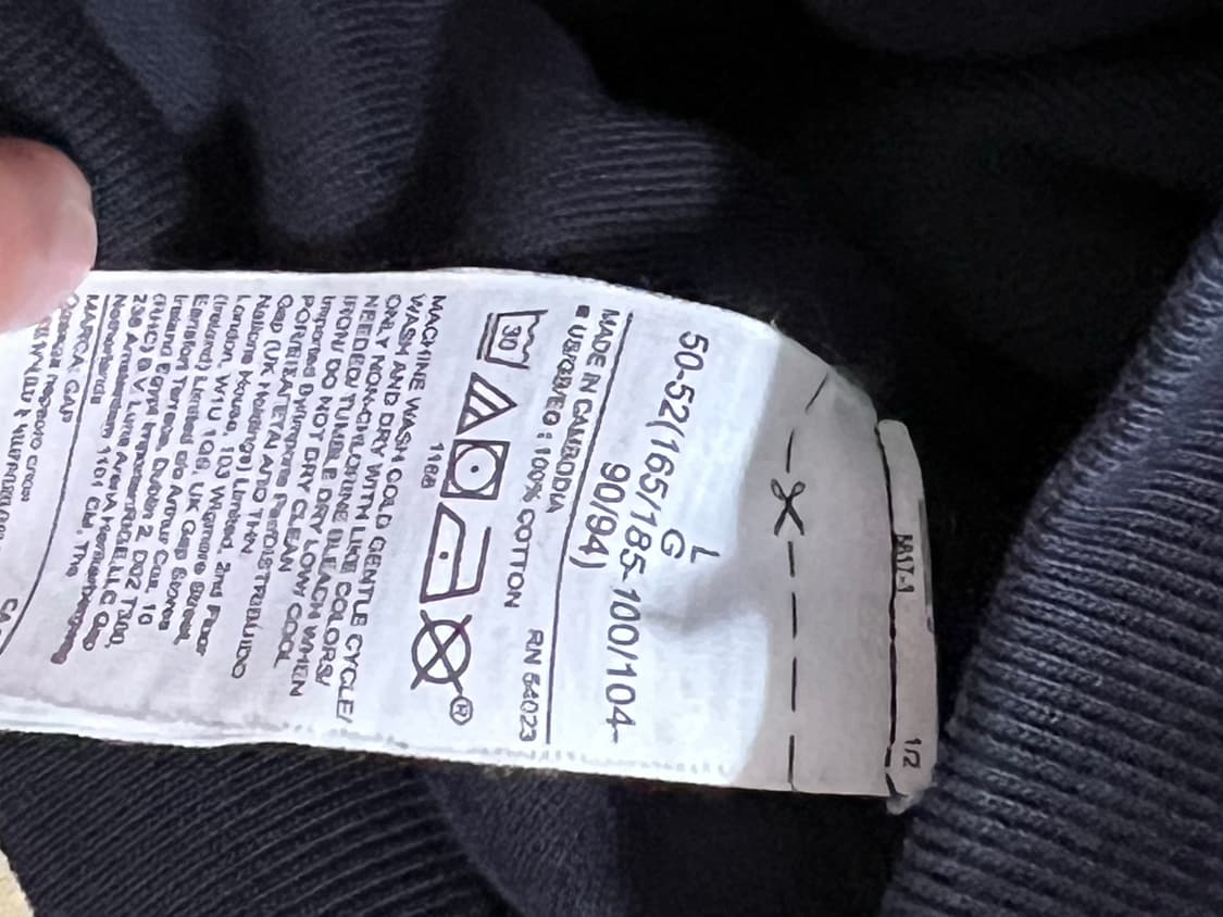 이지 갭 후디 블랙 L 상품이미지3