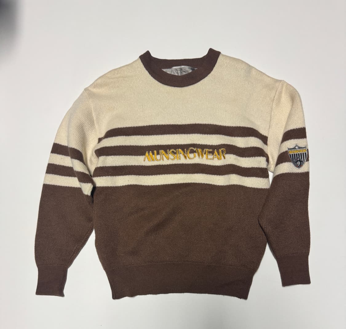 여성 일본 먼싱웨어 골프 스웨터 니트 M + 안감 상품이미지1