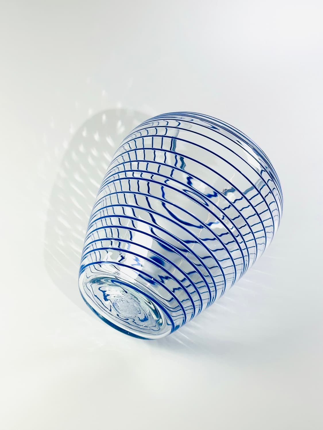 Vintage blue coil artglass vase 상품이미지1
