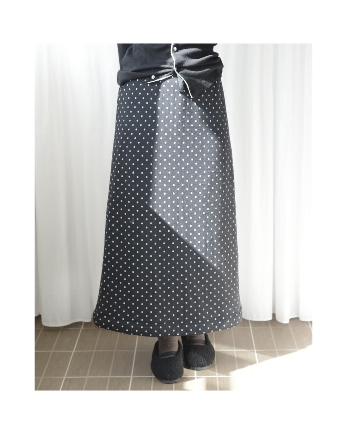 Dot fur long skirt 상품이미지6