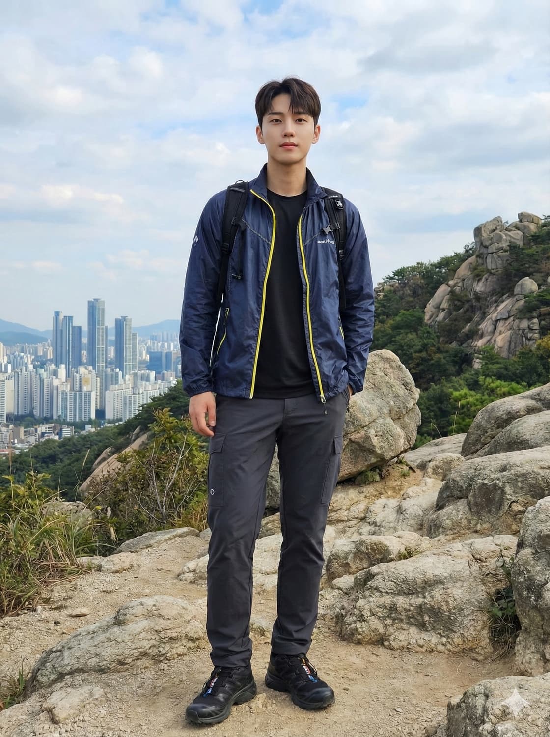 몽벨 네이비 초경량 바람막이_XL 상품이미지1