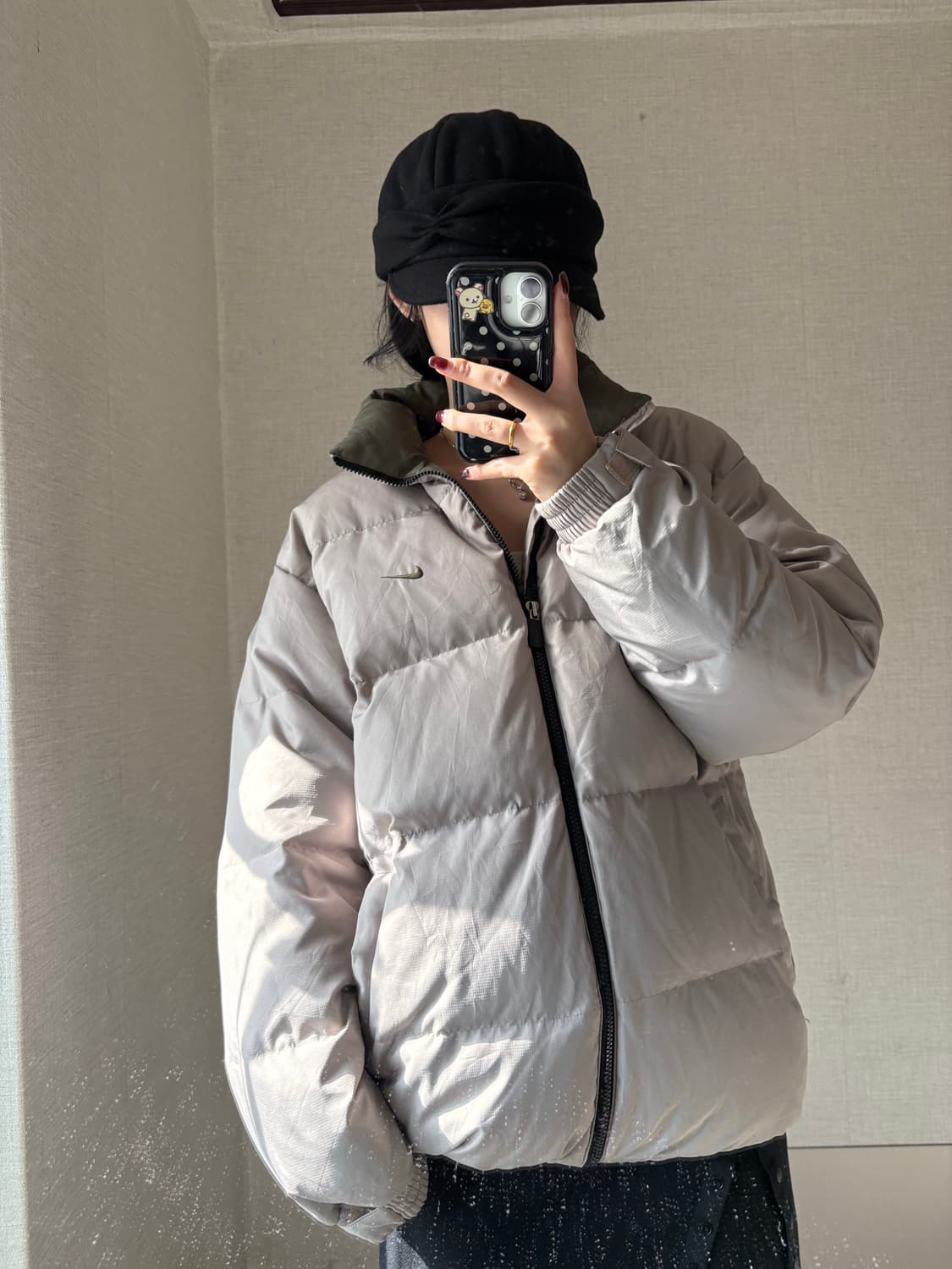 나이키 00s 카키베이지 패딩 상품이미지1