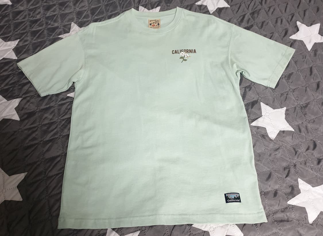 후아유 플라워프린팅 코튼 반팔티 민트 (M) 상품이미지1