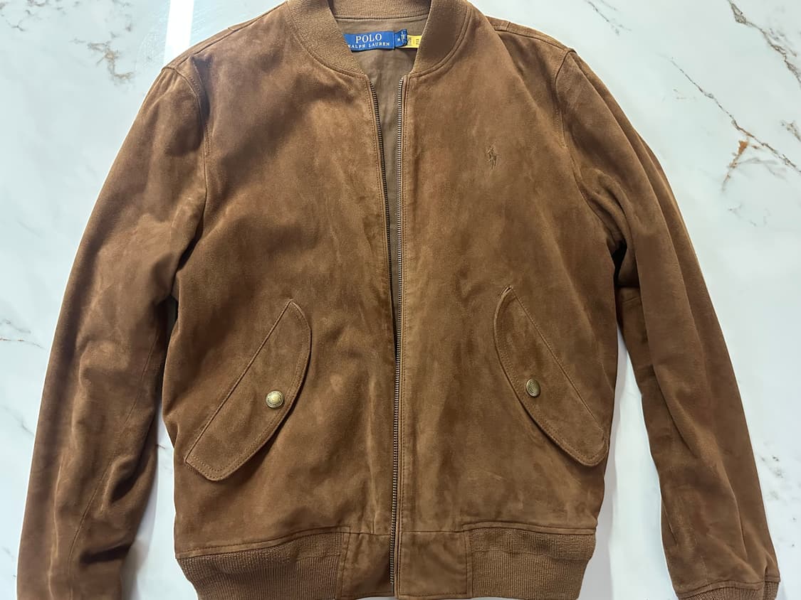 폴로 랄프로렌 스웨이드 블루종 상품이미지1