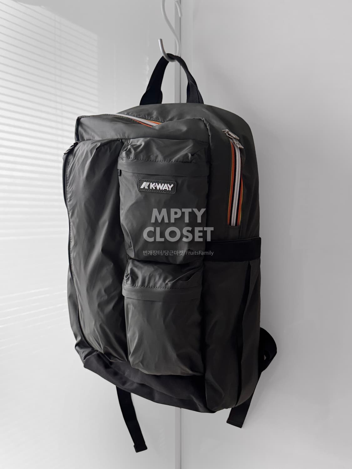 까웨 K-Way 앰버트 멀티포켓 백팩 카키 상품이미지4