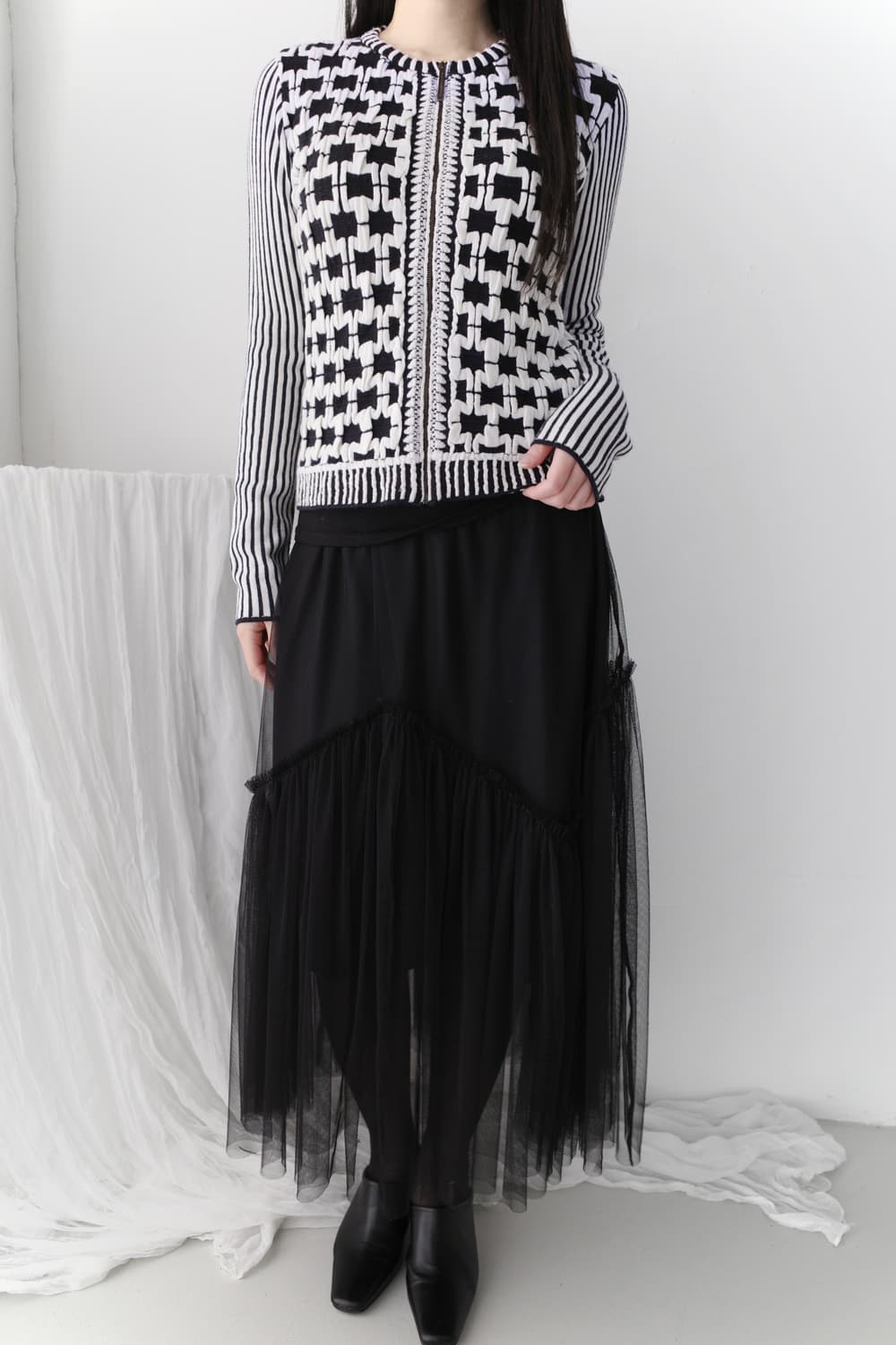 adolfo domingueg) pattern zip-up 상품이미지7